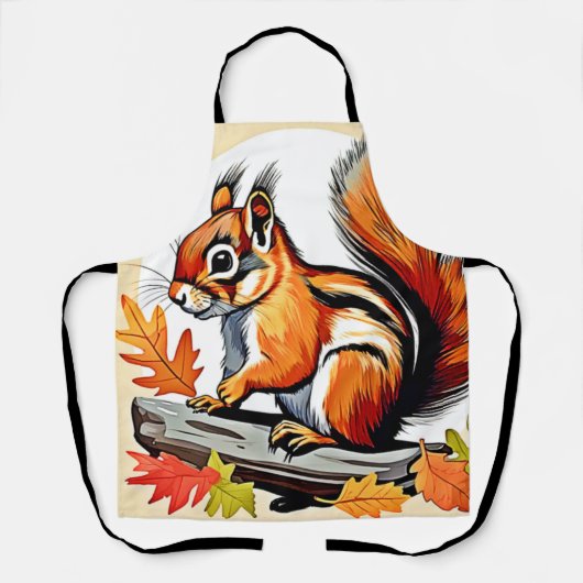 Autumn Squirrel Charm Design Schürze (Vorderseite)