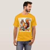 Autumn Squirrel Charm Design T-Shirt (Vorne ganz)