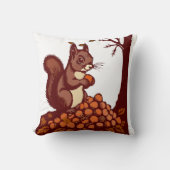 🐿️ Autumn Squirrel Decorative Pillow Kissen (Vorderseite)