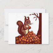 🐿️ Autumn Squirrel Invitation Card Einladung (Rückseite)