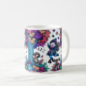 Autumn Squirrel Kid Leaf Watercolor Kaffeetasse (VorderseiteRechts)