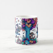 Autumn Squirrel Kid Leaf Watercolor Kaffeetasse (Mittel)
