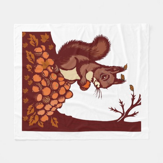 🐿️ Autumn Squirrel Polar Fleece Blanket - Gift 🍂 (Vorderseite (Horizontal))