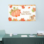 Autumn Squirrel Pumpkin Party Banner (Messeveranstaltung)