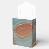 Autumn Strata | Terra Cotta Aquamarin und Gold Aga Geschenkschachtel (Geöffnet)