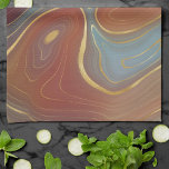 Autumn Strata | Terra Cotta Aquamarin und Gold Aga Geschirrtuch<br><div class="desc">Ausgereifte Imitate metallische Goldfolienschichten aus mystischem Agaatstein mit schönen Ebben und fließender Flüssigkeit für eine Bio Marmorstruktur. Die konzeptuelle moderne abstrakte Ästhetik bringt einen sanften Luxus mit sich, der einen vollkommenen Pop von Farbe und persönlichem Stil schafft. Auch übertragbar auf Schul-/Büromaterial oder Dekoration für eine einfache DIY Zuhause Makeover Room...</div>