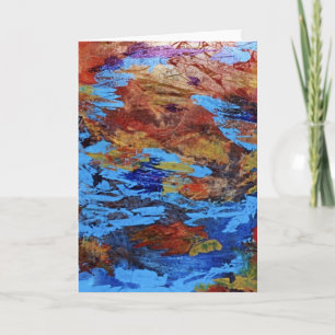 "Autumn Streams" - abstrakte Design-Grußkarte Karte
