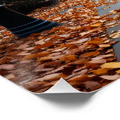 Autumn Stroll – Path of Golden Leaves Poster (Ecke)