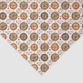 Autumn Sunburst Citrus and Berries Pattern Seidenpapier (Ausschnitt)