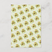 Autumn Sunflower Baby Showbook for Baby Begleitkarte (Rückseite)