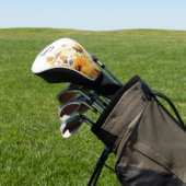 Autumn Sunflower Monogram Golf Headcover (In SItu)