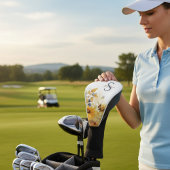 Autumn Sunflower Monogram Golf Headcover