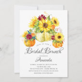 Autumn Sunflower Pumpkin Brautparty Brunch Einladung (Vorderseite)