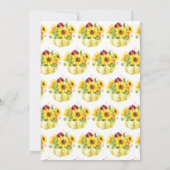 Autumn Sunflowers Pumpkin Baby Shower Einladung (Rückseite)