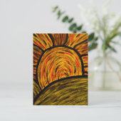 Autumn Sunset Art Postcard Postkarte (Stehend Vorderseite)