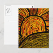 Autumn Sunset Art Postcard Postkarte (Vorne/Hinten)
