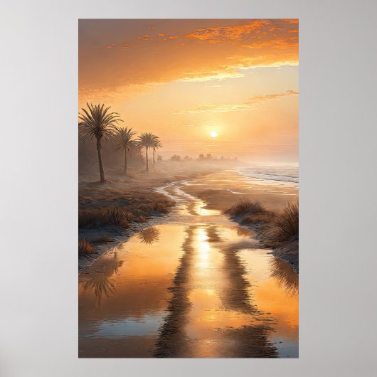 Autumn Sunset in Nature Poster (Vorne)