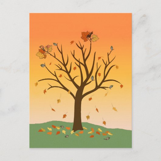 Autumn Sunset Post Card Postkarte (Vorderseite)
