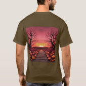 Autumn Sunset Pumpkins T - Shirt (Rückseite)