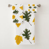 Autumn Symmetry Leaf Pattern Badhandtuch Set (Insitu)