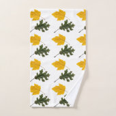 Autumn Symmetry Leaf Pattern Badhandtuch Set (Handtuch)