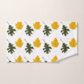 Autumn Symmetry Leaf Pattern Badhandtuch Set (Handtuch)