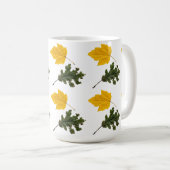 Autumn Symmetry Leaf Pattern Kaffeetasse (VorderseiteRechts)