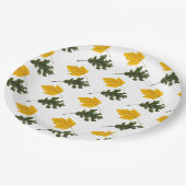 Autumn Symmetry Leaf Pattern Pappteller (Schrägansicht)