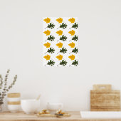 Autumn Symmetry Leaf Pattern Poster (Küche)