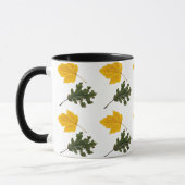 Autumn Symmetry Leaf Pattern Tasse (Links)