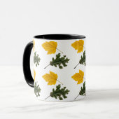 Autumn Symmetry Leaf Pattern Tasse (Vorderseite Links)