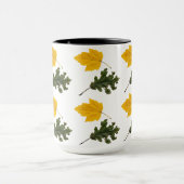 Autumn Symmetry Leaf Pattern Tasse (Zentrum)