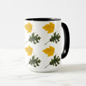 Autumn Symmetry Leaf Pattern Tasse (VorderseiteRechts)