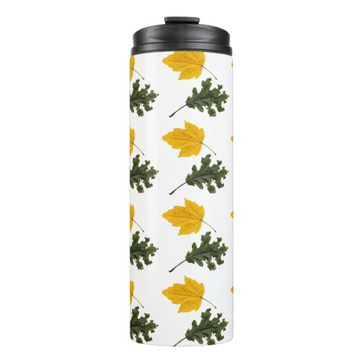 Autumn Symmetry Leaf Pattern Thermosbecher (Vorderseite)