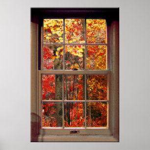 AUTUMN-Szene für tragbare Fenster Poster