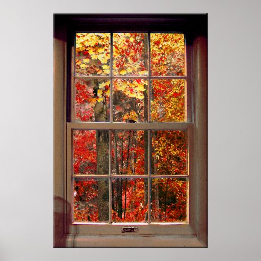 AUTUMN-Szene für tragbare Fenster Poster (Vorne)