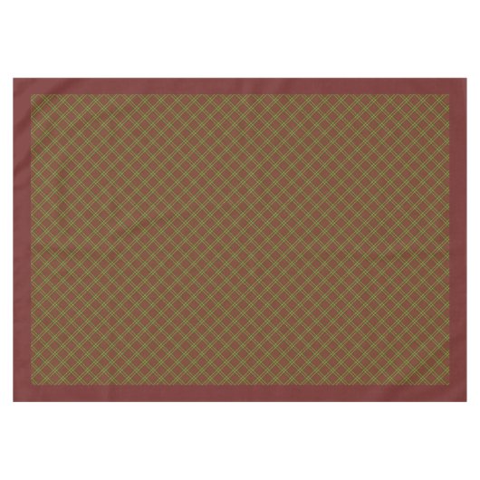Autumn Tartan Tablecloth Elegant Checkered Style Tischdecke (Vorderseite (Horizontal))