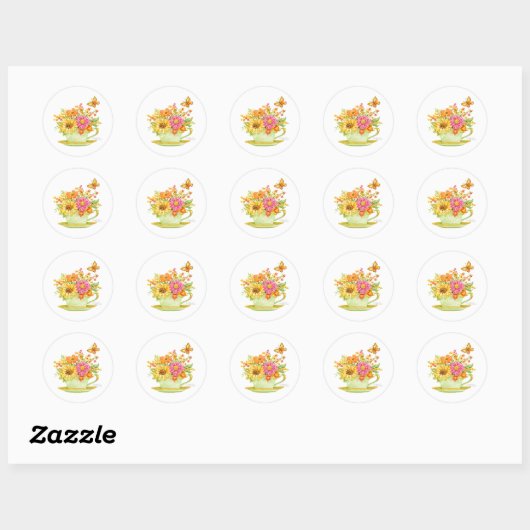 Autumn Teacup Sticker (Blatt)