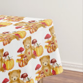 Autumn Teddy Bear and Mushroom Wonderland Tischdecke (Beispiel)