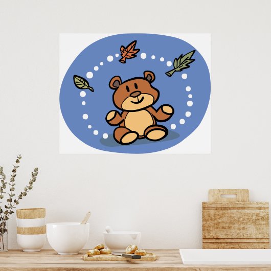 Autumn Teddy Bear Poster (Küche)