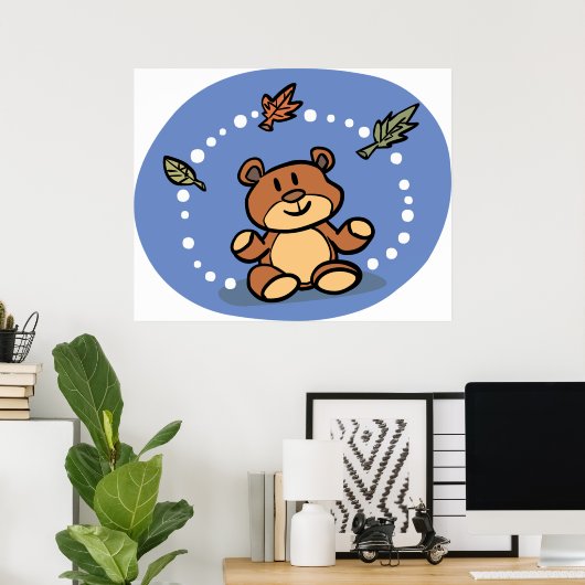Autumn Teddy Bear Poster (Heimbüro)