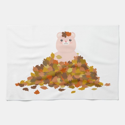 Autumn Teddybear 2 Geschirrtuch (Horizontal)