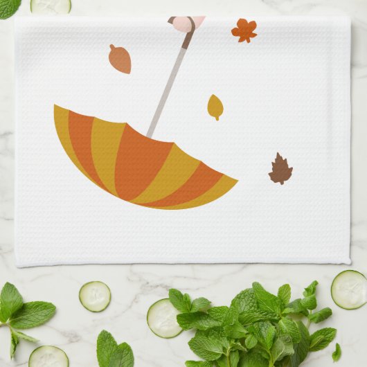 Autumn Teddybear Geschirrtuch (Gefaltet)