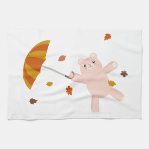 Autumn Teddybear Geschirrtuch