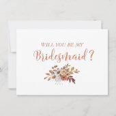 Autumn Terracotta Floral Bridesmaid Vorschlag (Vorderseite)