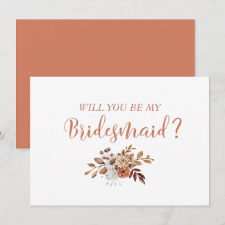Autumn Terracotta Floral Bridesmaid Vorschlag