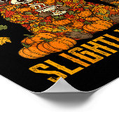 Autumn Thankful Grateful Slightly Feral Funny Racc Poster (Ecke)