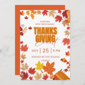 Autumn Thanksgiving Event Invitation Einladung (Vorne/Hinten)