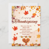 Autumn Thanksgiving Greeting Card Einladung (Vorderseite)