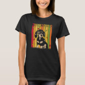 Autumn Thanksgiving Retro Dachshund Dog  Thanksgiv T-Shirt (Vorderseite)